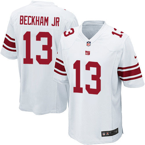 Youth Game Odell Beckham Jr Nike Jersey White Road - #13 NFL New York Giants